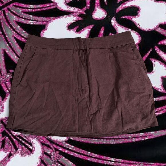 Forever 21 Women's Brown Mini Skirt w Pockets - Picture 2 of 8